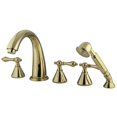 thumbnail image 1 of Three Handle Roman Tub Filler with Hand Shower, 1 of 1