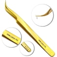 thumbnail image 2 of LLBA Lash Tweezer Professional Volume False Lash Application Tool | Multi Shapes & Purposes Tweezers | Non-Slip Grip Tweezers for Volume, Isolation & Classic Lashes (Gold, Fan-lash-tic Volume), 2 of 7