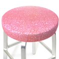 thumbnail image 3 of Naloa Sparkly Pink Glitter Round Bar Stool Cushion Cover 12-14 inch, Fits Kitchen, Office, Restaurant Chairs - 12 inch, 3 of 7