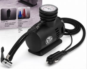 STP 300 PSI Tire Inflator with Air Pressure Gauge, 12V Portable Air Compressor for Car Tires, Balls & Inflatables