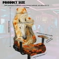 thumbnail image 5 of SCRAWLGOD Horse Floral Print Orange Beige Pattern Gaming Chair Cover Pack of 4, Stretchable Chair Seat Protection with Armrest Pad Removable Computer Reclining Chair Protective Slipcover, 5 of 7