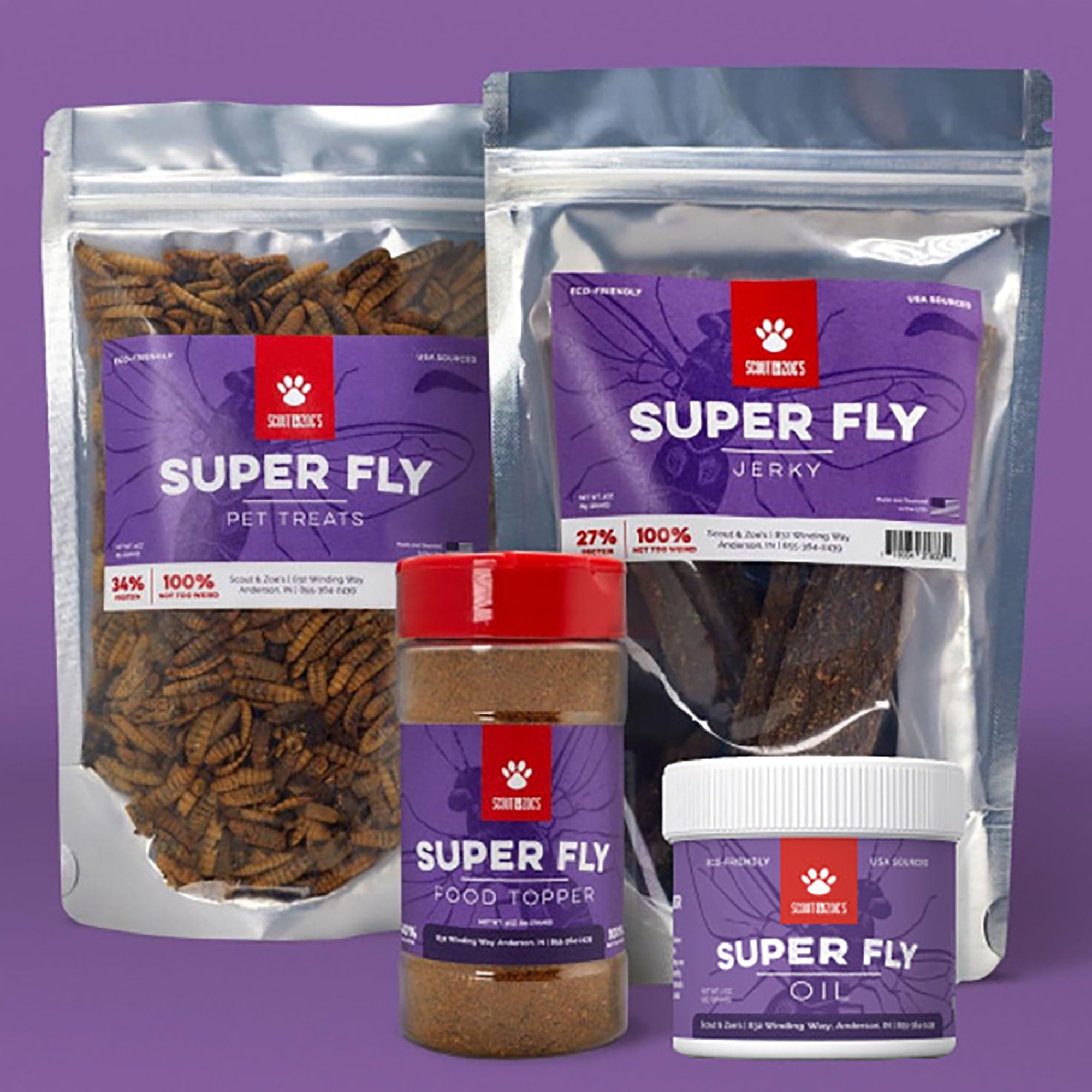 Scout & Zoe's: Super Fly Black Soldier Fly - Larvae Oil - 1oz Jar, All Pets, Reptile-Amphibian-Dog-Cat, Single Ingredient Sustainable Protein Enhancer