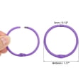 thumbnail image 2 of Unique Bargains 45mm Loose Leaf Binder Rings, 18Pcs 3mm Metal Flash Card Book Binding Rings for Key Chain Card, Light Purple, 2 of 7