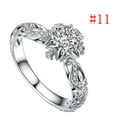 thumbnail image 6 of Elneeya Clearance Rings for Women Luxury Women's Silver Shiny Ring Wedding Engagement Diamond Ring Fashion Jewelry Party Peace Anniversary Accessories, 6 of 6