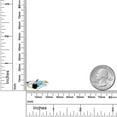 thumbnail image 3 of Gem Stone King 1.07 Ct Round Blue Apatite Black Diamond 925 Silver and 10K Yellow Gold Ring (Size 6), 3 of 5