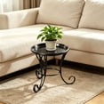 thumbnail image 5 of Vintage Round Metal Plant Stand Rustproof Flower Pot Holder for Indoor Outdoor Living Room Balcony Patio Garden & Corner, 5 of 6