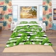 thumbnail image 2 of Designart 'Pattern with Tropical Palm Leaves' Tropical Duvet Cover Set, 2 of 4