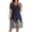 Navy, variant on Levmjia Womens Floral Print Midi Dress V Neck A Line Short Sleeve Cocktail Fashion Summer Party Dress Elegant Flowy And Flare