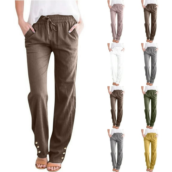 Bixock Women Fall and Winter Clothes,Women Casual Pants,Women'S Elasticated Waist Full Length Casual Pants Nine-Point Pants