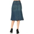 thumbnail image 3 of Fashion2Love Women's Juniors/Plus Size Calf - Length A-Line Stretch Denim Skirt, 3 of 7