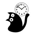thumbnail image 3 of Reloj de pared silencioso de acrílico moderno con forma de gato, reloj colgante decorativo adecuado para Estilo A, 3 of 9