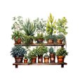 thumbnail image 3 of Adhesivos de pared de PVC con forma de planta verde, 30 x 60 cm, 2 hojas, 3 of 4
