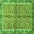 thumbnail image 1 of Ahgly Company Indoor Square Oriental Green Traditional Area Rugs, 4' Square, 1 of 4