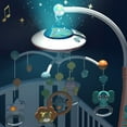 thumbnail image 4 of Baby Crib Mobile with Music and Lights Nursery Mobile Holder for Crib ,Baby Crib Carousel, Hanging Rotating Animals Rattles, Snap on musical Crib Toys for Boys Girls, 4 of 7
