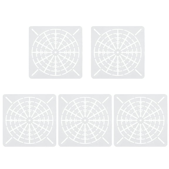 Uxcell 12 Segment Mandala Stencil, 5 Pack 3.5" Mandala Stencils Reusable Mandala Template Painting Tool, White