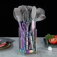 thumbnail image 3 of Just Houseware 38pcs Rainbow Silicone kitchen Cooking Utensils Set with Utensil Crocks, Silicone Head and Stainless Steel Handle Non-Stick Cookware, Kitchen Tools, 3 of 9