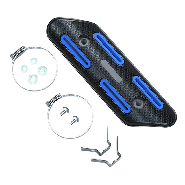 Protector térmico de escape, cubierta aislante, accesorios para motocicletas. Azul