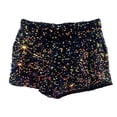 thumbnail image 4 of Women's Sequin Bermuda Shorts 2026 Summer Embroidered Print Slim Fit Hot Pants with Pockets Trendy Casual Stretch Workout Beach Shorts, 4 of 5