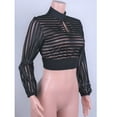 thumbnail image 4 of Femmes Mode Col Rond Manches Longues Dos Nu Tops Chemises Chemisier Neuf, 4 of 4