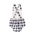 thumbnail image 6 of Seyurigaoka Baby Jumpsuit Sleeveless Strap Check Pattern Print Leisure Lovely Romper, 6 of 7