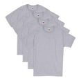 thumbnail image 3 of Hanes Mens ComfortSoft 4-Pack Crewneck T-Shirts, 3XL, Light Steel, 3 of 4