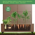 thumbnail image 6 of MAYEERTY 47*16*47"Outdoor Brown Metal Planter with Rect Louvered Climbing Trellis, Drainage hole & Wheels, 6 of 9