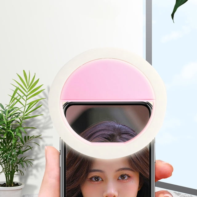 weibbin Clip On LED Selfie Light for Phone Photography, 3.4in Portable Rechargeable Fill Light with 3 Brightness