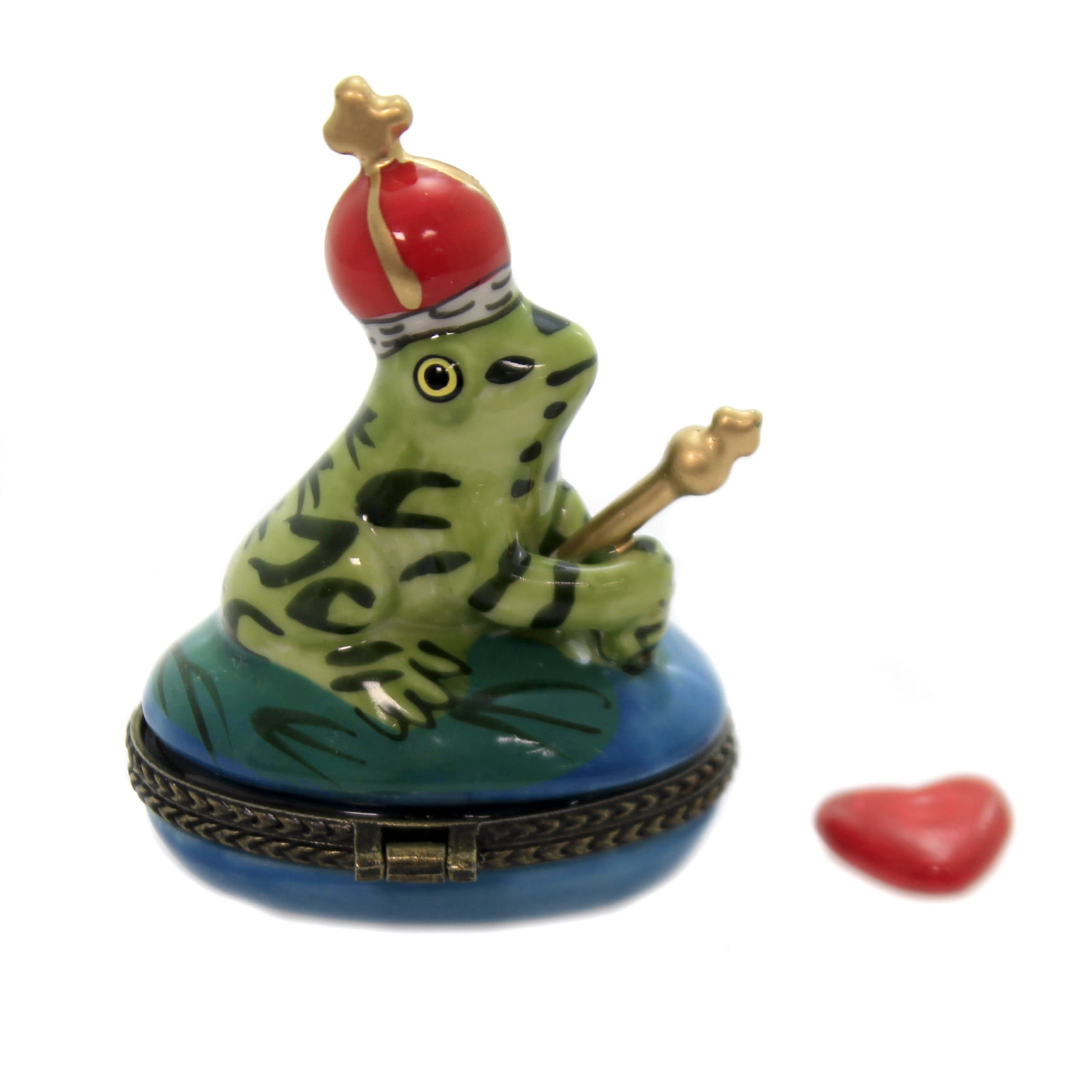 Big Frog Porcelain Hinged Trinket Box XXL Sze 4 Big Frog Porcelain Hinged Trinket Box XXL Sze 4