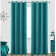 thumbnail image 1 of Cortinas opacas Koufall con aislamiento térmico, 230 cm, color verde azulado oscuro, 1 of 6
