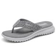 thumbnail image 4 of Informales gran tamaño con cuña deportiva y chanclas simples para mujer (Gris 40)【H1109-1】, 4 of 9