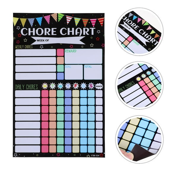 KALLORY  Magnetic Behavior Chart Responsibility Hanging Adults Kids Child