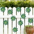 thumbnail image 6 of Metal Flowers Wall Art Decor,Metal Daisy Flower Decoration Hanging Sculpture,Wall Art Gift for Christmas Outside Outdoor Backyard Garden Lawn Balcony （Green）, 6 of 6