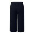 thumbnail image 5 of XAOFW Girl's Knee Length Pants Lightweight Girls Casual Wide Leg Trousers With Pockets And Ties For Everyday Wear Trendy Bottoms 4-5 Years, 5 of 5