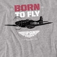 thumbnail image 2 of Top Gun Born to Fly Unisex Adult Canvas Brand T Shirt, Athletic Heather, 2X-Large, 2 of 4