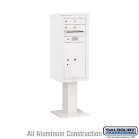Salsbury Industries 64358TN-U 3 Wide Unassembled Standard Metal Locker with Four Tier, Tan - 5 ft. x 18 in.