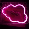 thumbnail image 1 of Lámpara de decoración del hogar con emisión de luz brillante que no deslumbra, diseño seguro para plástico transparente rosa, ambiente de luz cálida, carga por USB a batería para varias ubicaciones, 1 of 6