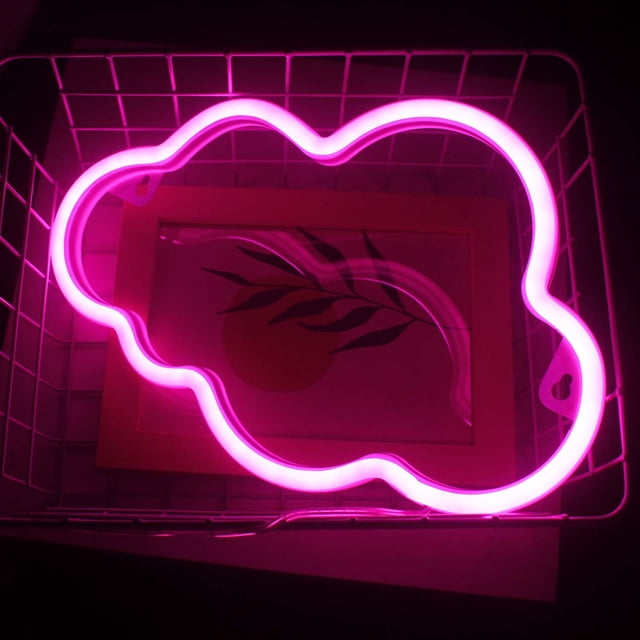 Lámpara de decoración del hogar con emisión de luz brillante que no deslumbra, diseño seguro para plástico transparente rosa, ambiente de luz cálida, carga por USB a batería para varias ubicaciones