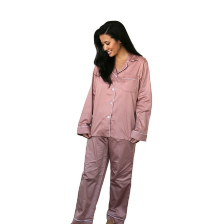 

PJ Confidential Women s Amelia Classic Long Sleeve Cotton Pajama Set Sizes S-L