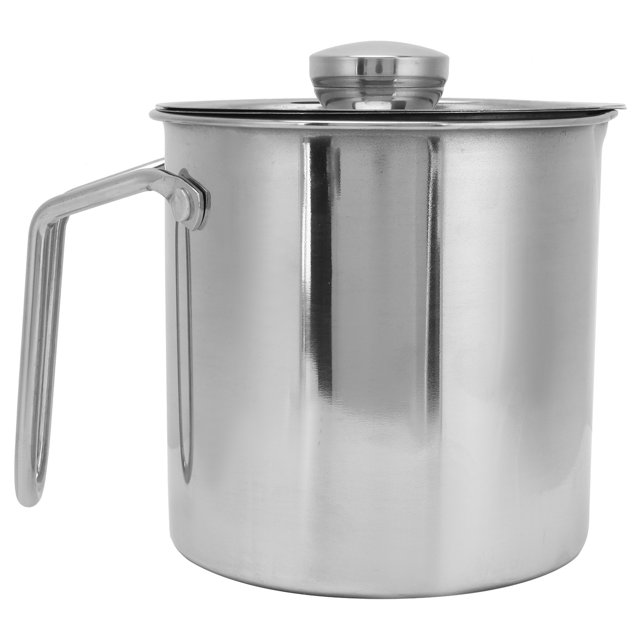 Recipiente Para Filtro De Aceite, Recipiente Para Grasa Práctico Recipiente Para Aceite Extraíble De Acero Inoxidable Para Cocinar Para Freír En La Cocina ANGGREK Olla de filtro de aceite