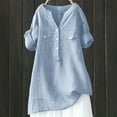 thumbnail image 4 of WCJM Women's Cute Summer Sunflower T Shirts Vintage Funny Short Sleeve Women's Short Sleeve T-Shirt Loose Shirt Top Stand Solid Color Medium Sleeve Collar Casual Women's Shirt Women's Shirt, 4 of 6