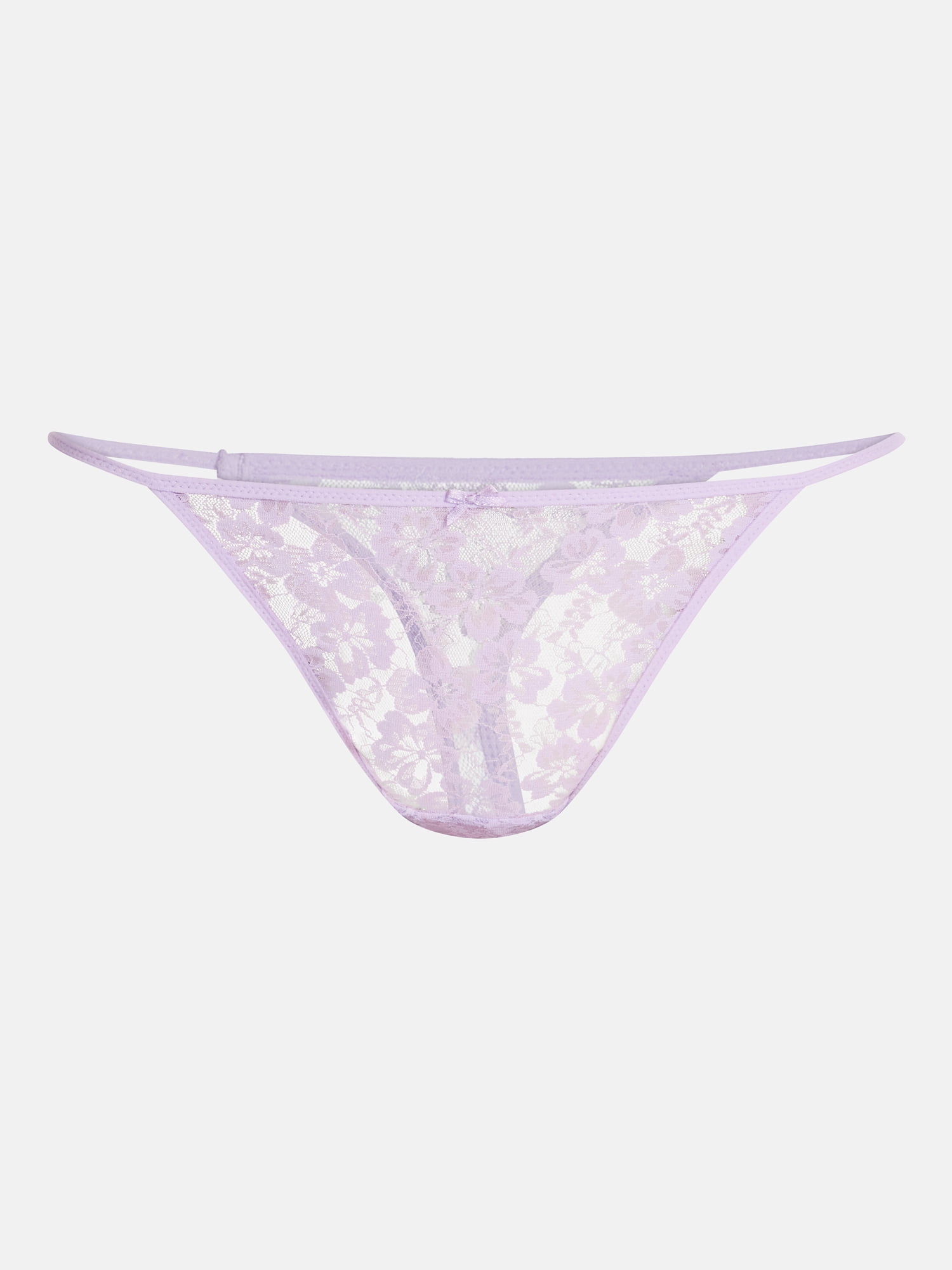 No Boundaries Women’s All Over Lace Thong Underwear, 3-Pack, Sizes XS-XXXL