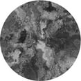 thumbnail image 1 of Ahgly Company Tapis d'Intérieur Rond Lavable en Machine Gris Transitionnel, 4 Pieds Rond, 1 of 7