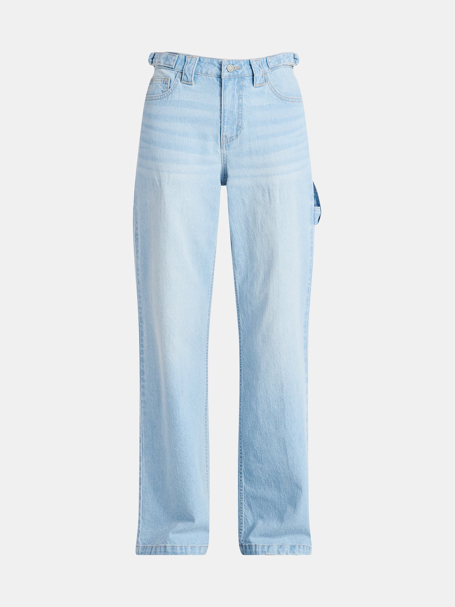No Boundaries Baggy Carpenter Wide Leg Jeans, 32” Inseam, Women’s Sizes 00-20