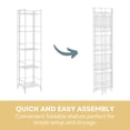 thumbnail image 6 of Convenience Concepts Xtra Storage 5 Tier Folding Metal Mesh Shelf, White, 6 of 7