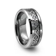 thumbnail image 3 of Tungsten Rings for Men Wedding Bands for Him Womens Wedding Bands for Her 8mm Celtic Silver Dragon Size 8-22, 3 of 6
