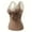 Khaki, variant on Sleeveless Thermal Fleece Tank Top For Women V Neck Lace With Chest Cushion Thick German Velvet Lace Brushed And Heated Base Top Khaki M