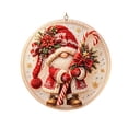 thumbnail image 3 of Christmas Gnome Pearl Diamond Art Hanging Ornament Kit, DIY Handmade Holiday Hanging Decor, Luxury Flocked Canvas Scratch Resistant Non Fading Pearl Beads Complete Craft Set for Adults, 3 of 8