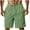 Green, variant on Jalioing Men's Knee Length Casual Shorts Elastic Waist Drawstring Loose Summer Shorts Plain Beach Short with Pocket