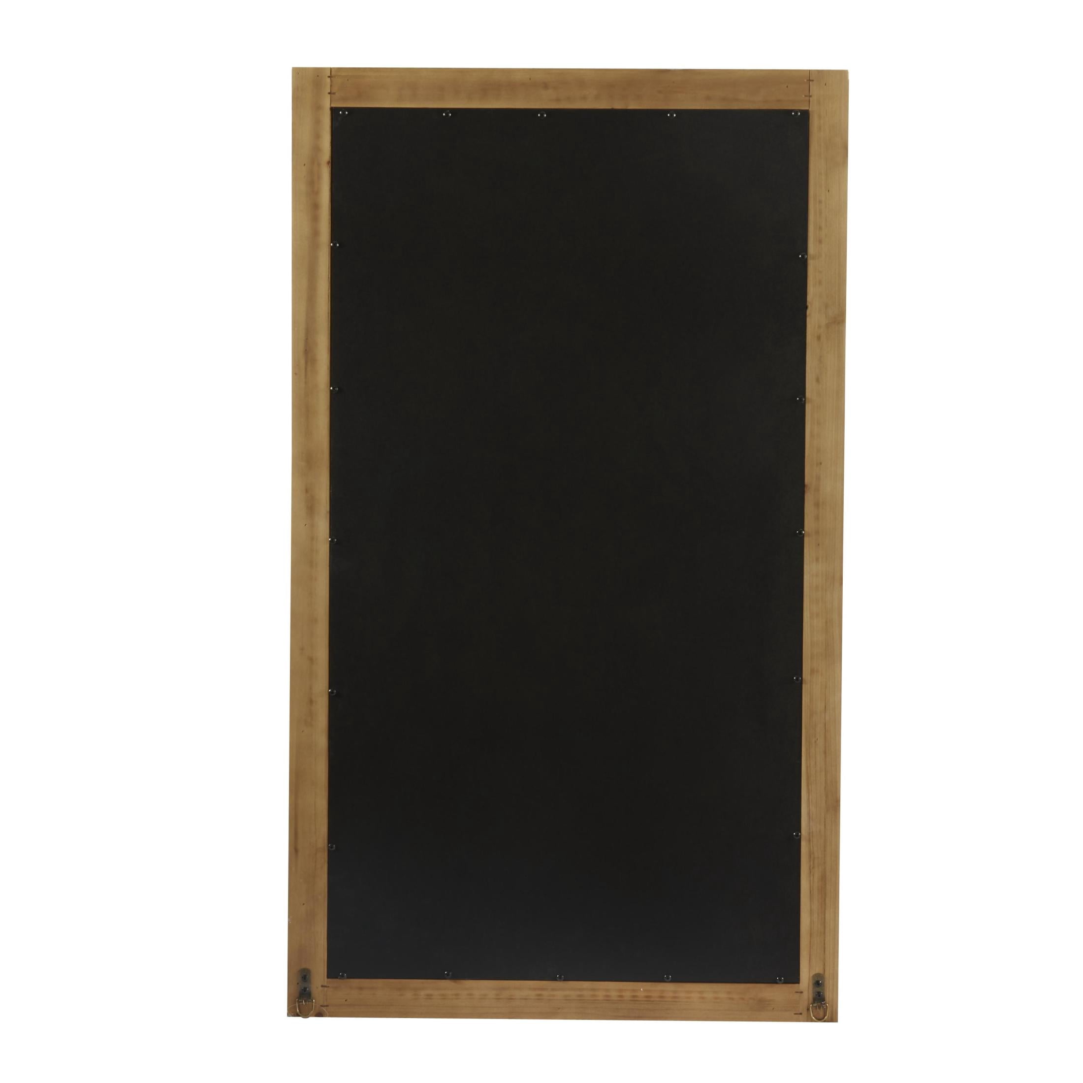 DecMode 28" x 48" White Carved Beaded Wall Mirror