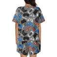 thumbnail image 3 of Picia Video Game Pajamas Sets for Women Soft Short-Sleeved Pjs with Lounge Shorts Two Piece Sleepwear-4X-Large, 3 of 9